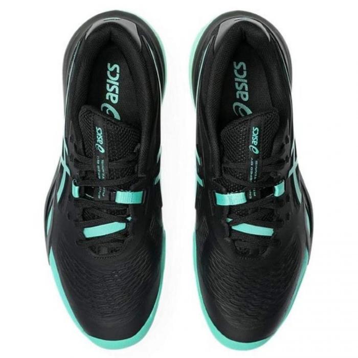 ASICS GEL RESOLUTION X CLAY BLACK GREEN AURORA SHOES