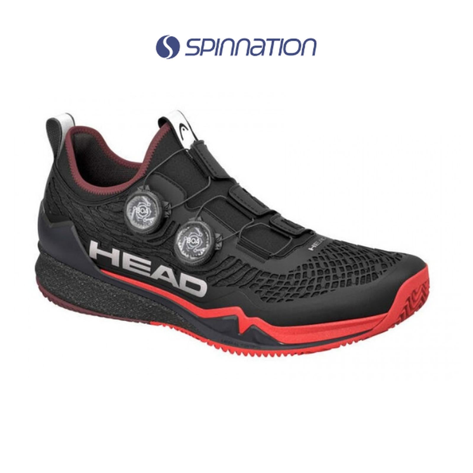 HEAD ENDURE PRO BOA CLAY BLACK RED SHOES