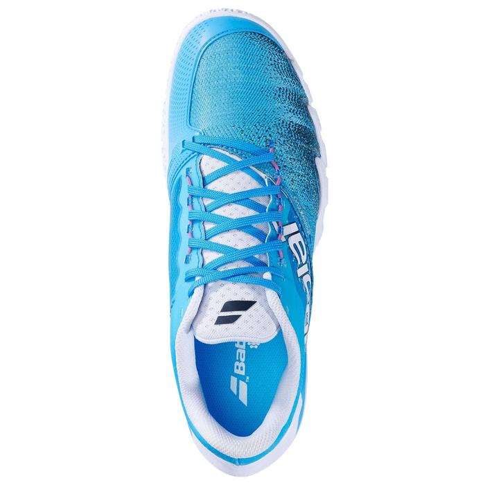 BABOLAT JET PREMURA 2 BLUE CYAN WHITE MEN SHOES BY. JUAN LEBRON