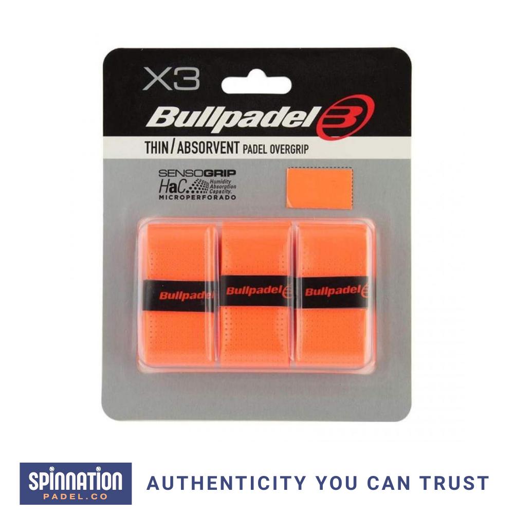 BLISTER BULLPADEL SENSO PERFORATED ORANGE OVERGRIPS