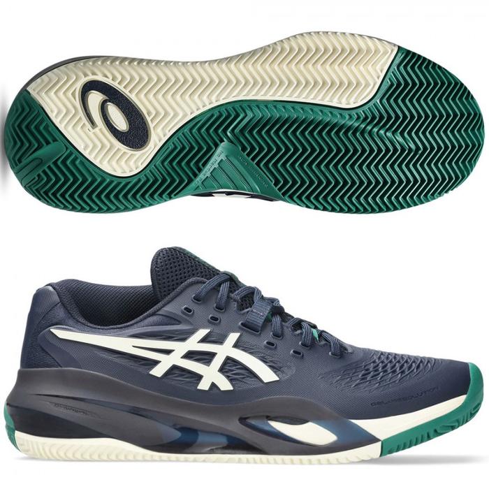 ASICS GEL RESOLUTION X CLAY MIDNIGHT BLUE CREAM SHOES