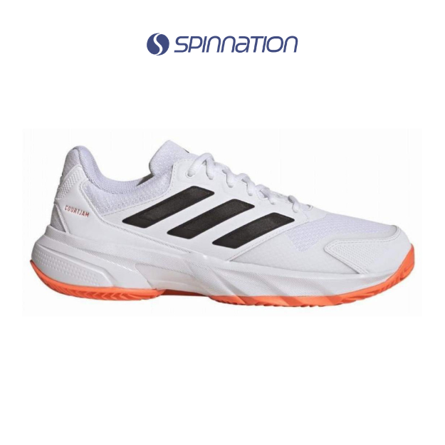 ADIDAS COURTJAM CONTROL 3 CLAY WHITE ORANGE BLACK