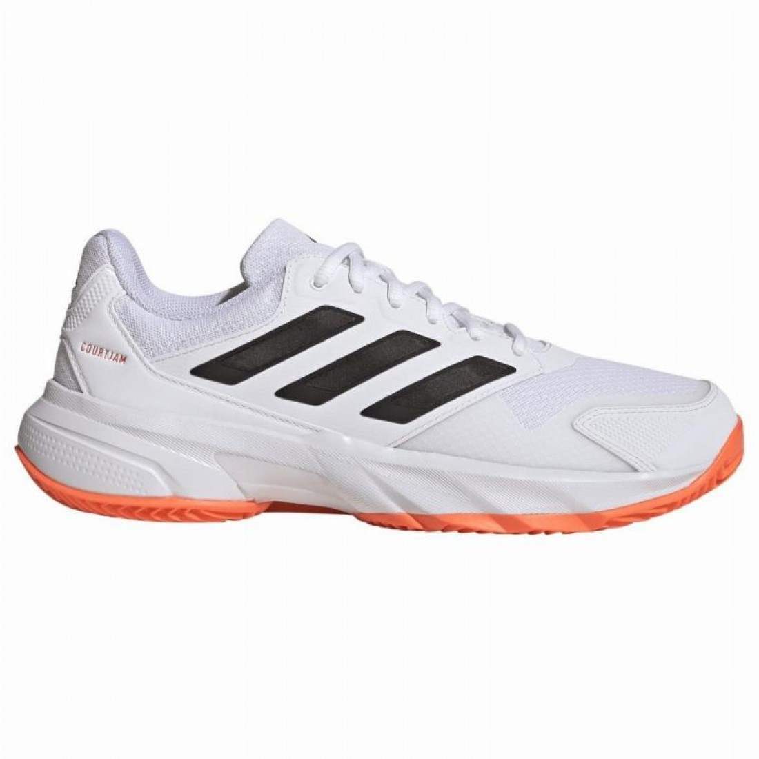 ADIDAS COURTJAM CONTROL 3 CLAY WHITE ORANGE BLACK