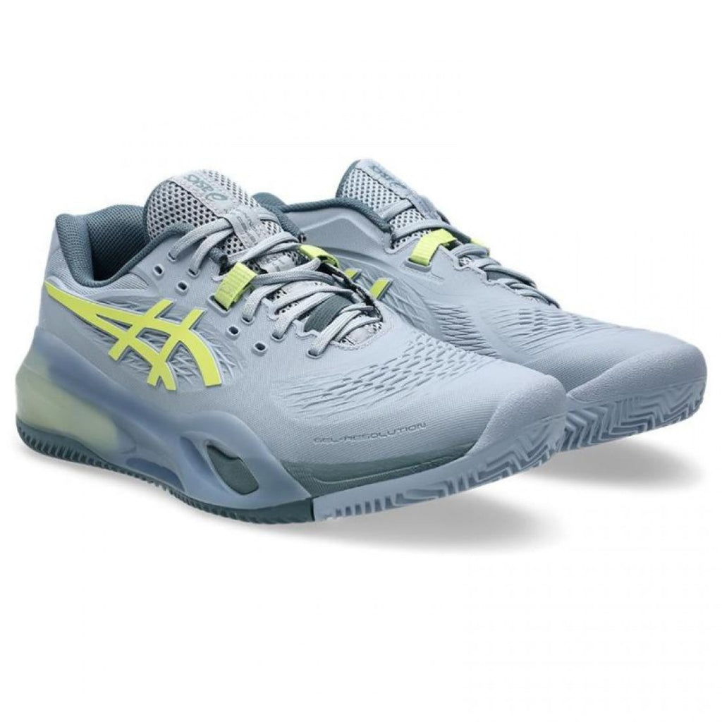 ASICS GEL RESOLUTION X CLAY GREY GREEN PISTACHIO SHOES