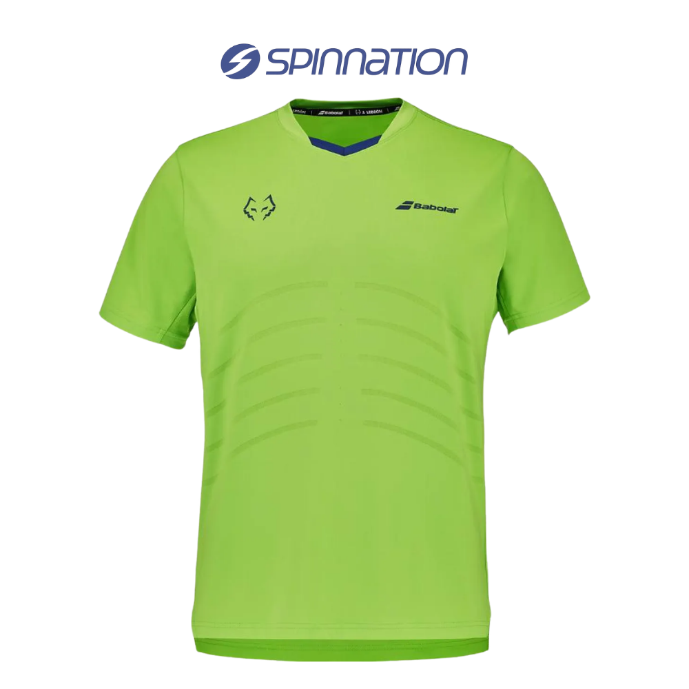 Babolat Crew Neck Replica Green T-Shirt By. Juan Lebron