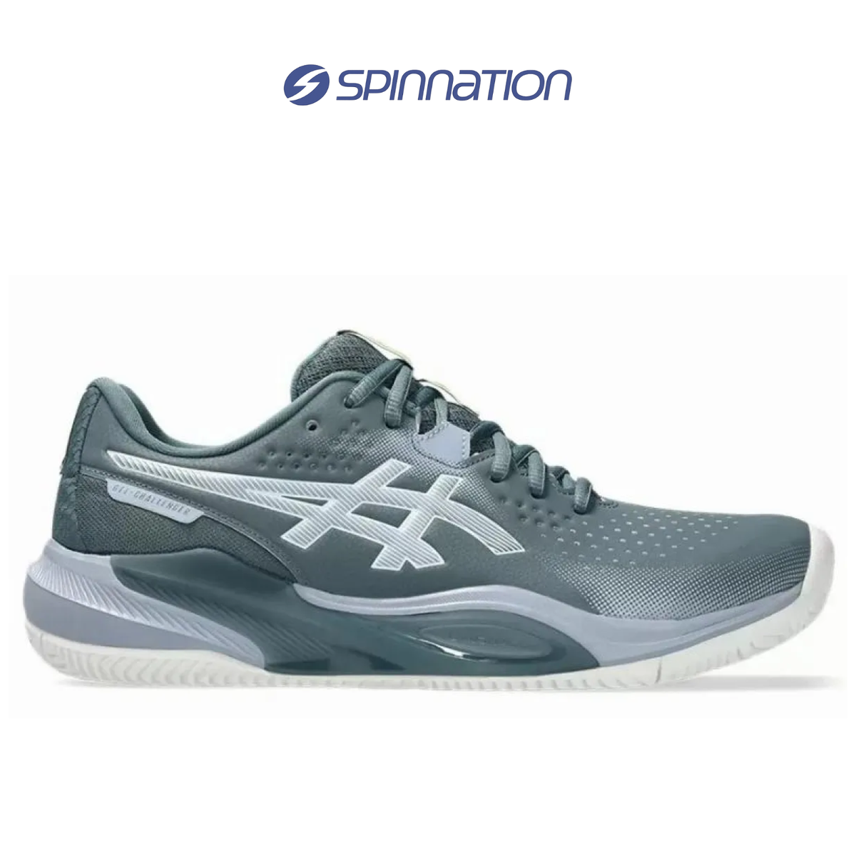PADEL/TENNIS SHOES ASICS GEL CHALLENGER 15 CLAY GREEN STEEL GREY SHOES