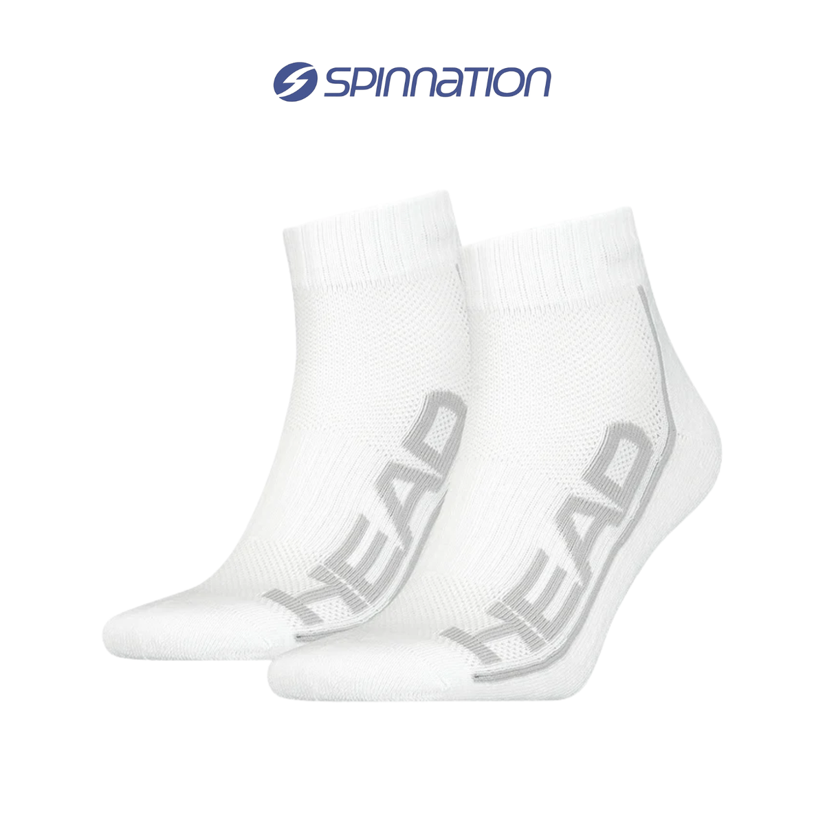 HEAD PERFORMANCE QUARTER SOCKS WHITE GREY 2 PAIRS