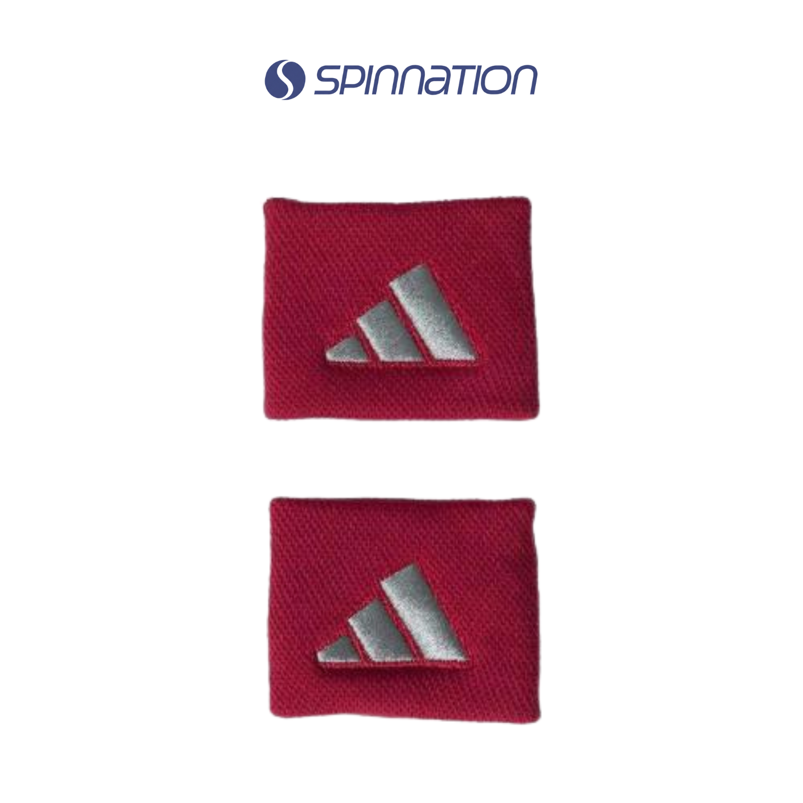 ADIDAS SMALL WRISTBANDS RED GREY LOGO