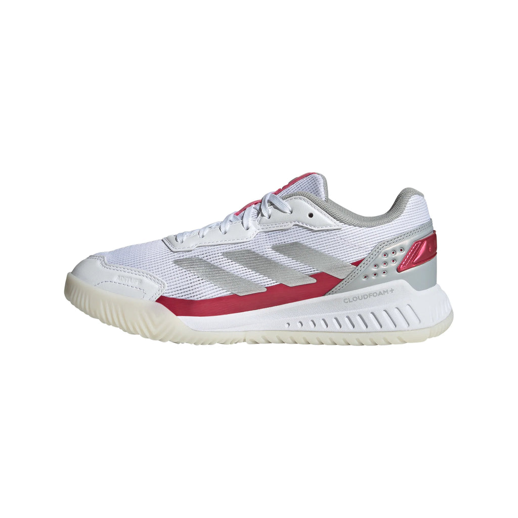 ADIDAS COURTQUICK WHITE/SILVER/PINK PADEL SHOES