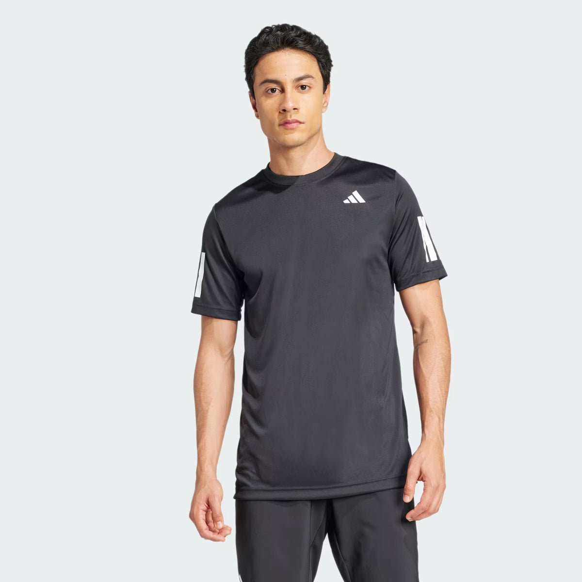 ADIDAS CLUB 3STR TEE - BLACK T-SHIRT