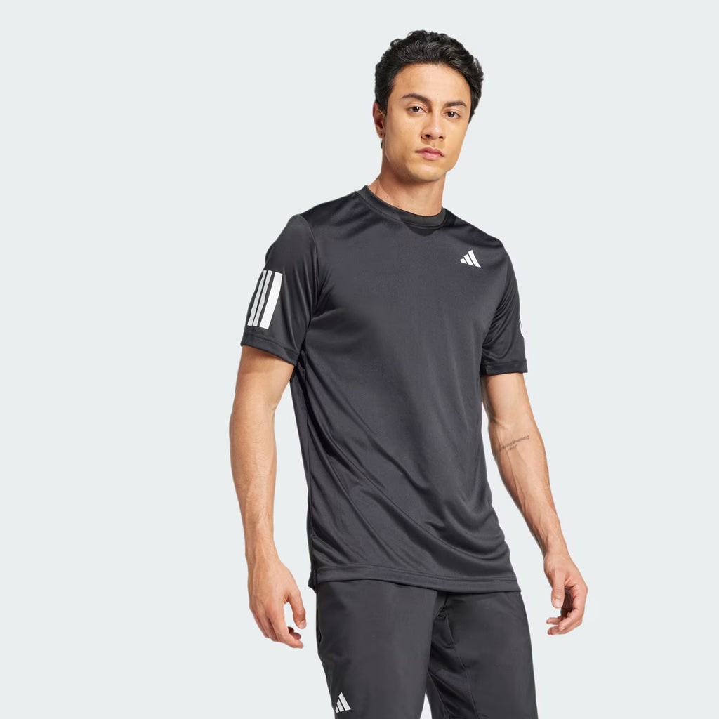 ADIDAS CLUB 3STR TEE - BLACK T-SHIRT