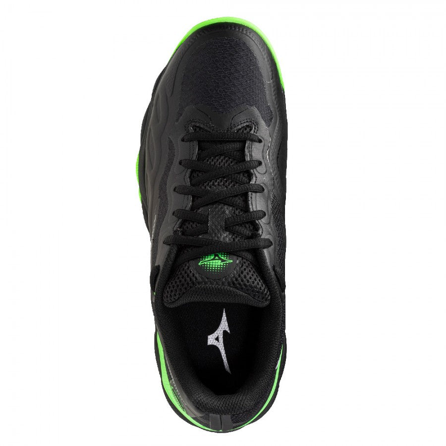Mizuno Wave Enforce Court Black Folliage Green Glowing Apple Shoes