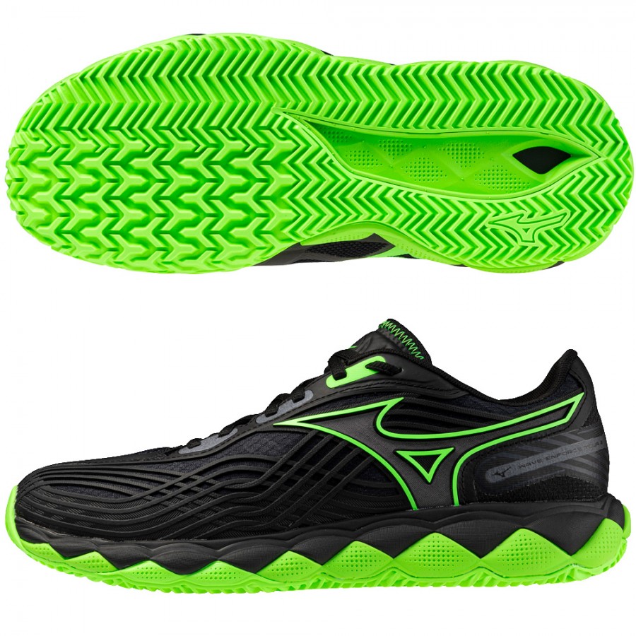 Mizuno Wave Enforce Tour 2 Black Folliage Green Glowing Apple Shoes