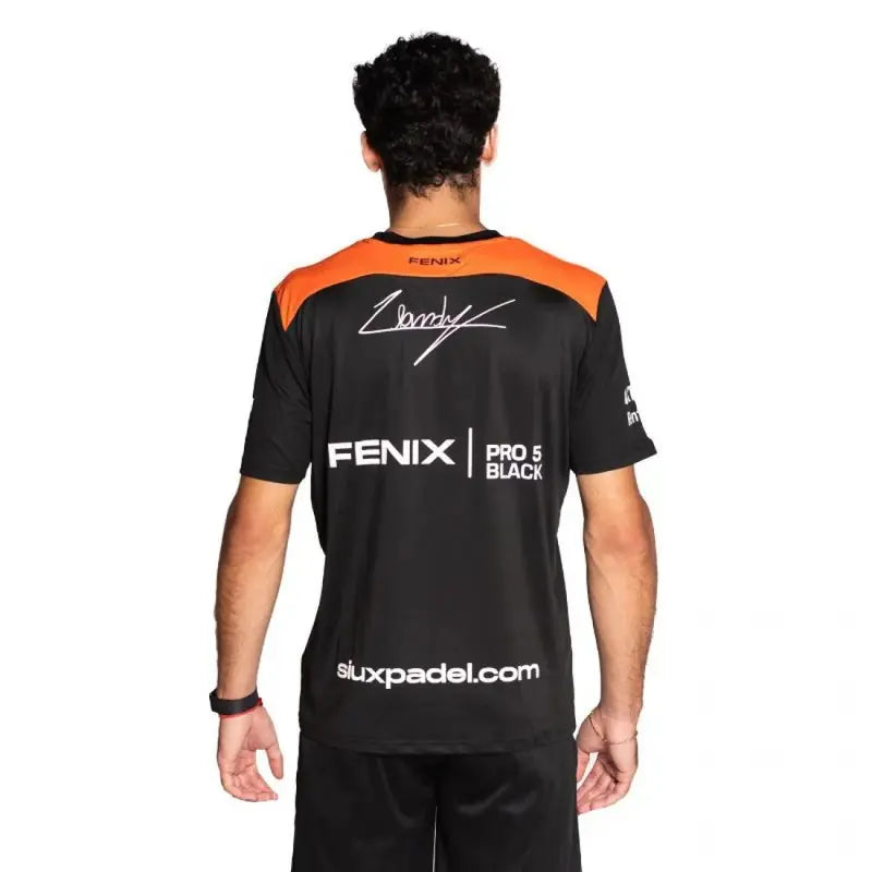 SIUX FENIX OFFICIAL BLACK ORANGE T-SHIRT BY. LEO AUGSBURGER