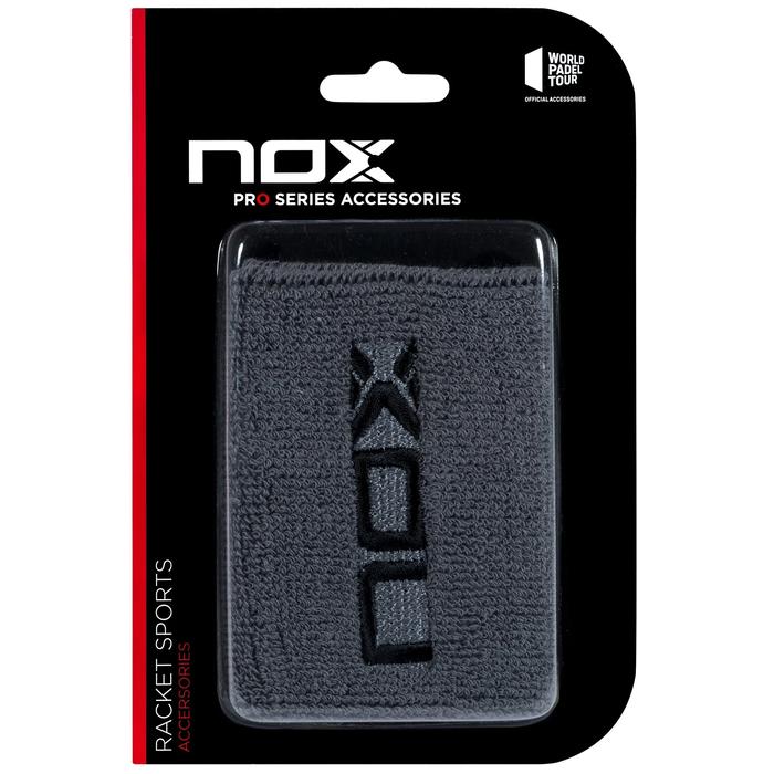 NOX PADEL WRISTBANDS GREY/BLACK LOGO