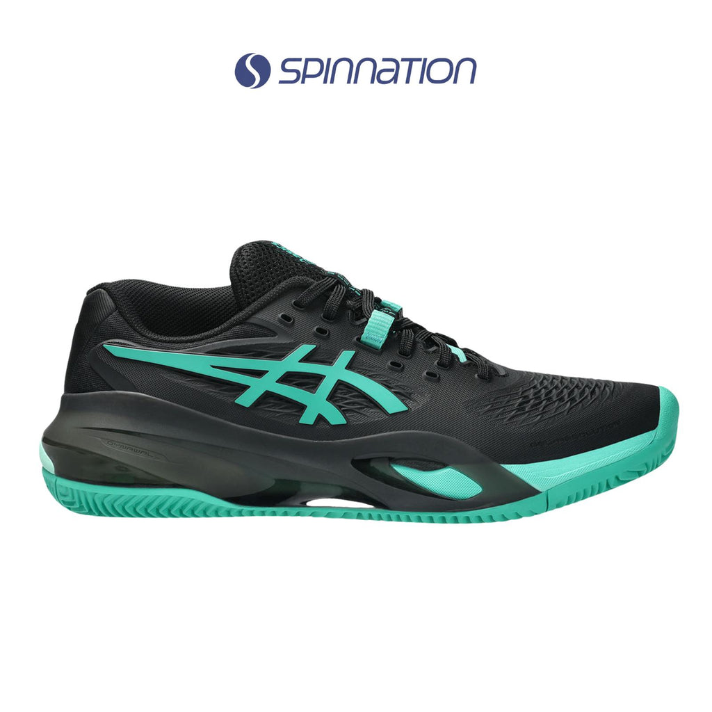 ASICS GEL RESOLUTION X CLAY BLACK GREEN AURORA SHOES
