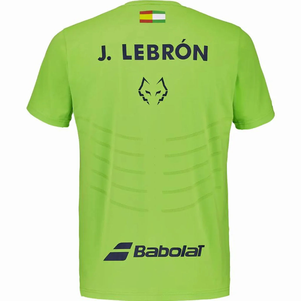Babolat Crew Neck Replica Green T-Shirt By. Juan Lebron