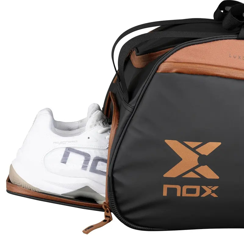 NOX AT10 LUXURY OPEN SERIES BLACK BROWN PADEL BAG