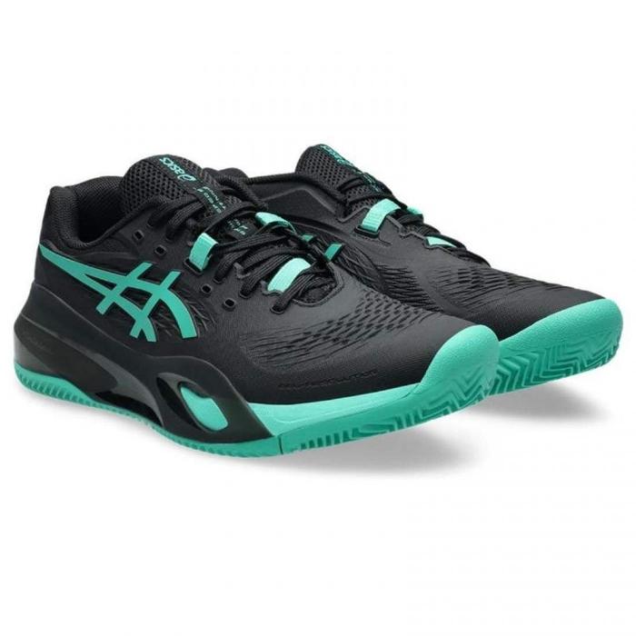 ASICS GEL RESOLUTION X CLAY BLACK GREEN AURORA SHOES