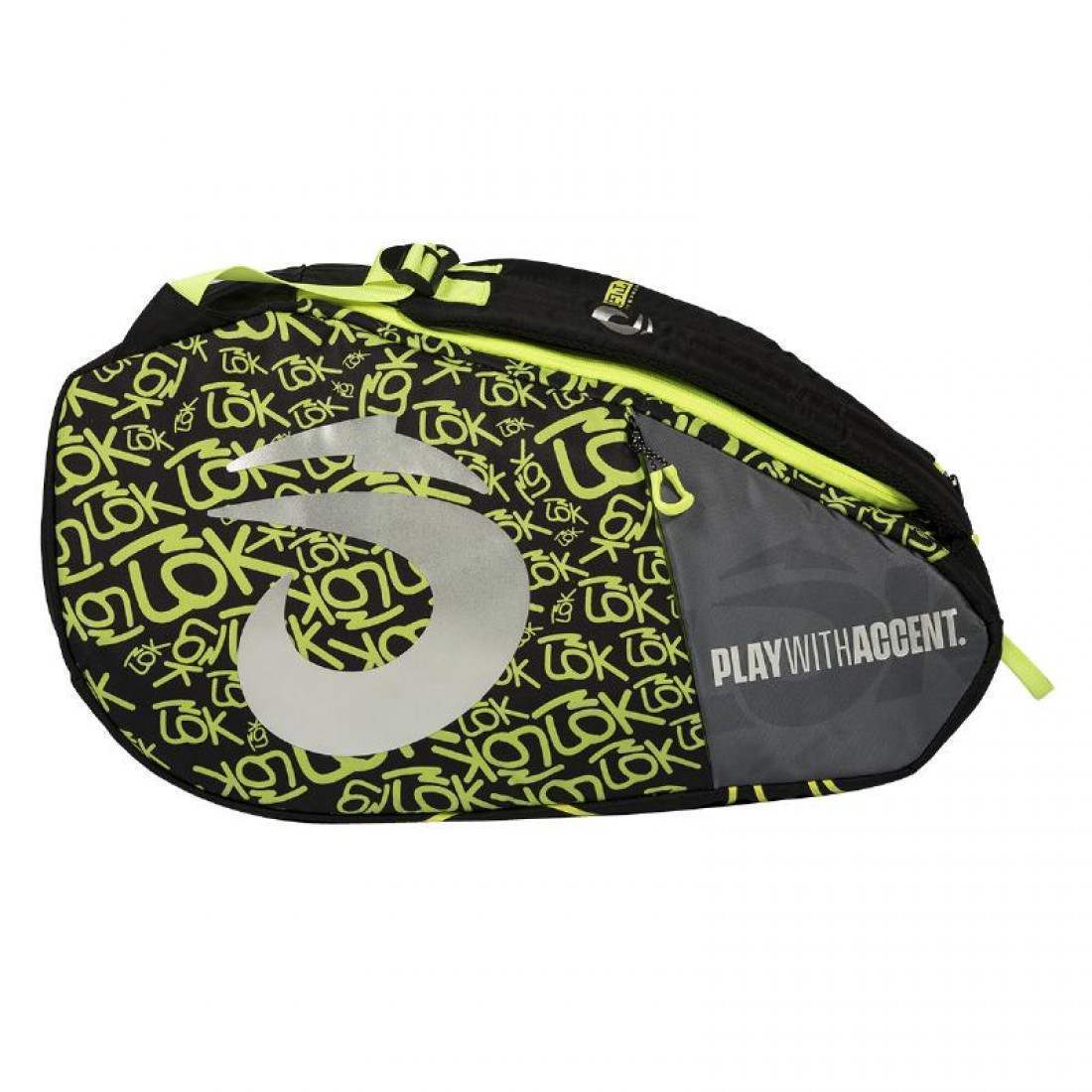 LOK ONE 2 BLACK GREEN PADEL BAG