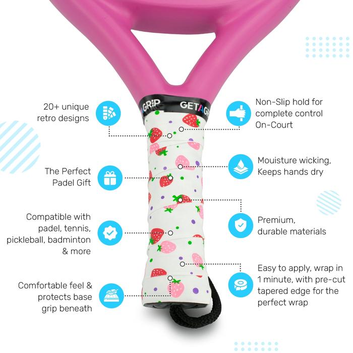 GET A GRIP STRAWBERRY AND CREAM OVERGRIPS