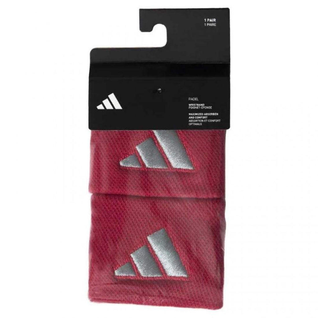 ADIDAS SMALL WRISTBANDS RED GREY LOGO