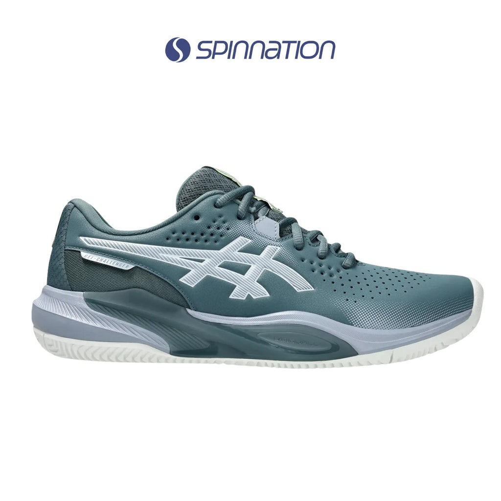 ASICS GEL CHALLENGER 15 CLAY GREEN STEEL GREY SHOES