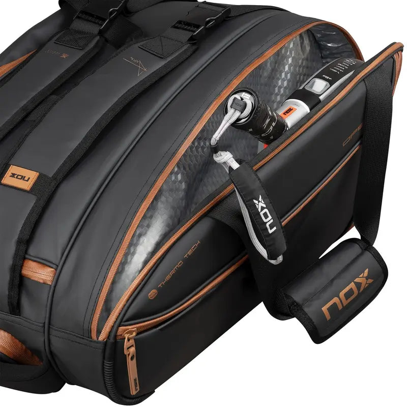 NOX AT10 LUXURY OPEN SERIES BLACK BROWN PADEL BAG