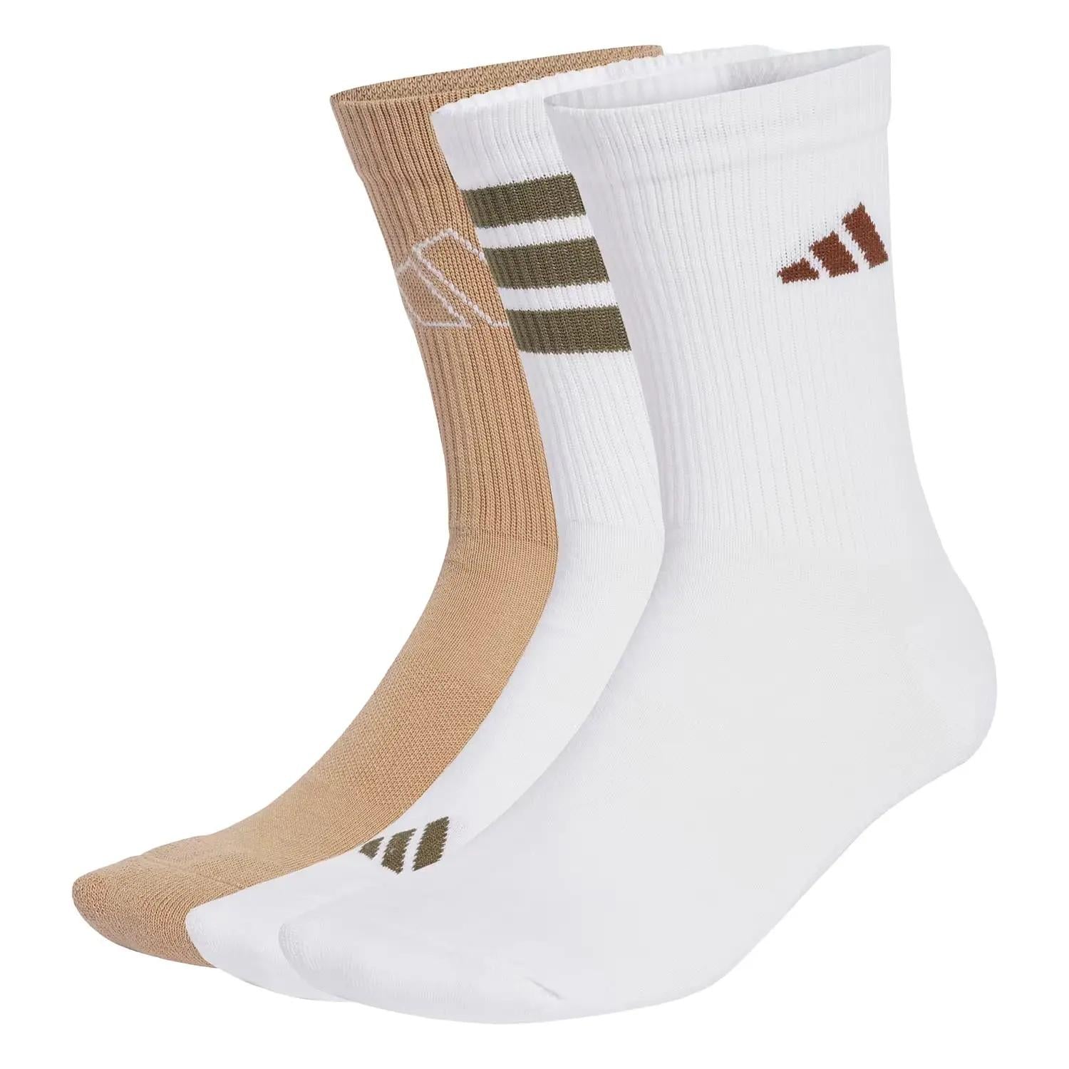 ADIDAS 3 PACK UNISEX SOCKS - L