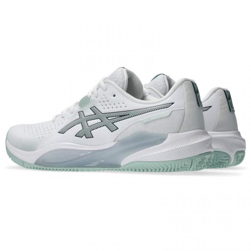PADEL/TENNIS SHOES ASICS GEL CHALLENGER 15 CLAY WHITE GREEN WOMAN SHOES