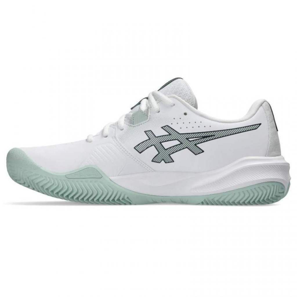 PADEL/TENNIS SHOES ASICS GEL CHALLENGER 15 CLAY WHITE GREEN WOMAN SHOES