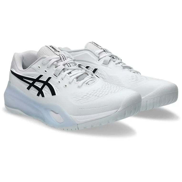 PADEL/TENNIS SHOES ASICS GEL RESOLUTION X WIDE WHITE BLACK SHOES