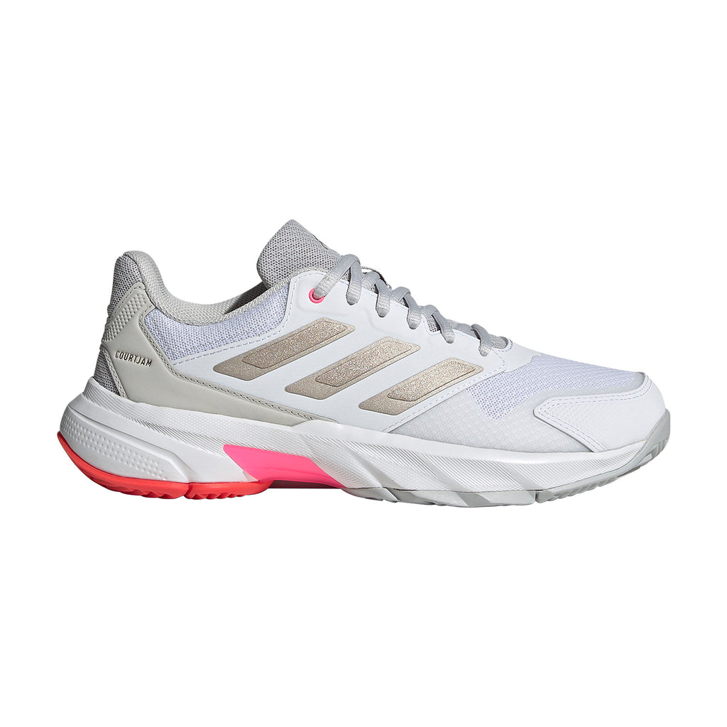 ADIDAS COURTJAM CONTROL 3 WHITE SILVER RED WOMAN SHOES