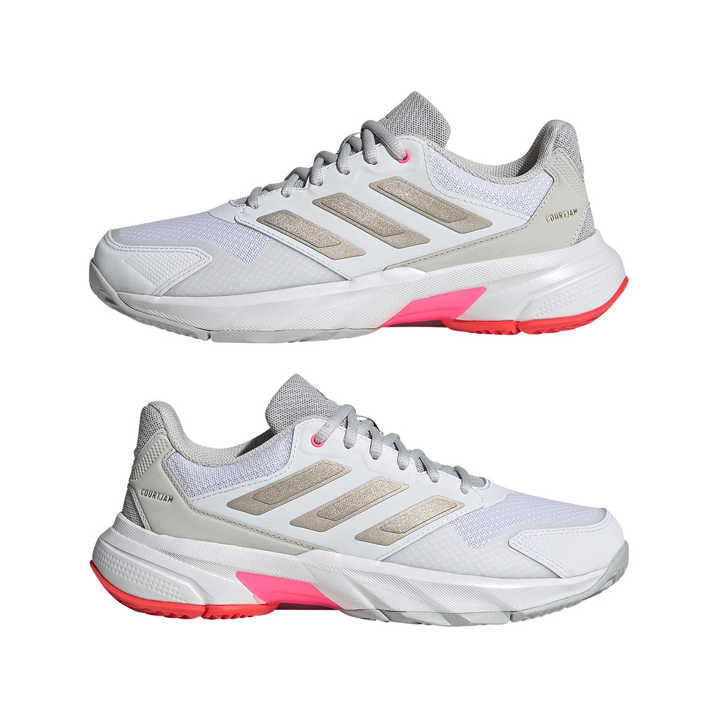 ADIDAS COURTJAM CONTROL 3 WHITE SILVER RED WOMAN SHOES
