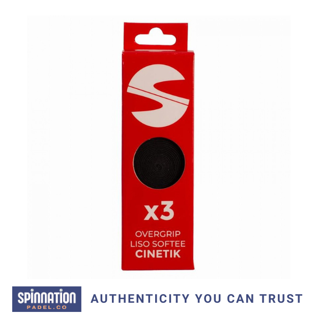 SOFTEE CINETIK SMOOTH BLACK OVERGRIPS 3 UNITS